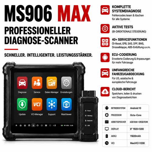 Professionelles KFZ Diagnosegerät mit Topologie ScanProfessionelles KFZ Diagnosegerät mit Topologie Scan